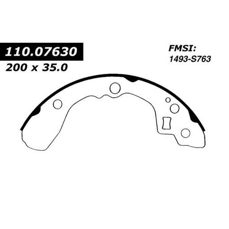 CENTRIC PARTS Centric Brake Shoes, 111.07630 111.07630